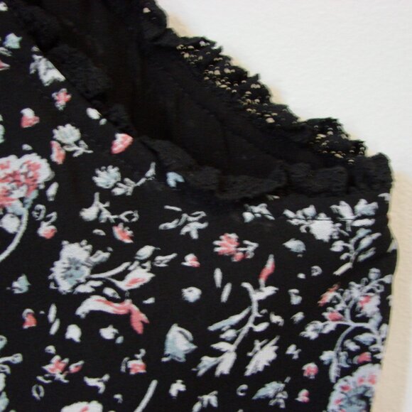 Anthropologie Maeve Floral Crochet Lace Halter Blouse Top Black Size Medium - Picture 16 of 16